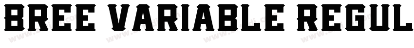 Bree Variable Regul字体转换